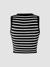 Classy Stripe Crop Tank Top